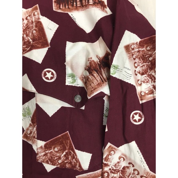 WRANGLER TEXAS RANGER Men's Multi-Colored Graphic Long Sleeve Western Shirt L/G - Picture 6 of 12